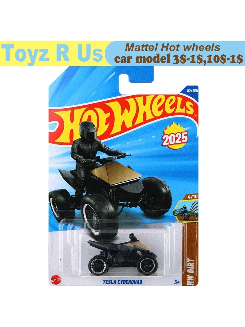 Hot Wheels – voiture originale Tesla Cyberquad modèle S 1/64, jouets moulés sous pression pour garçons, véhicules en alliage, cadeau d'anniversaire 2025L C4982