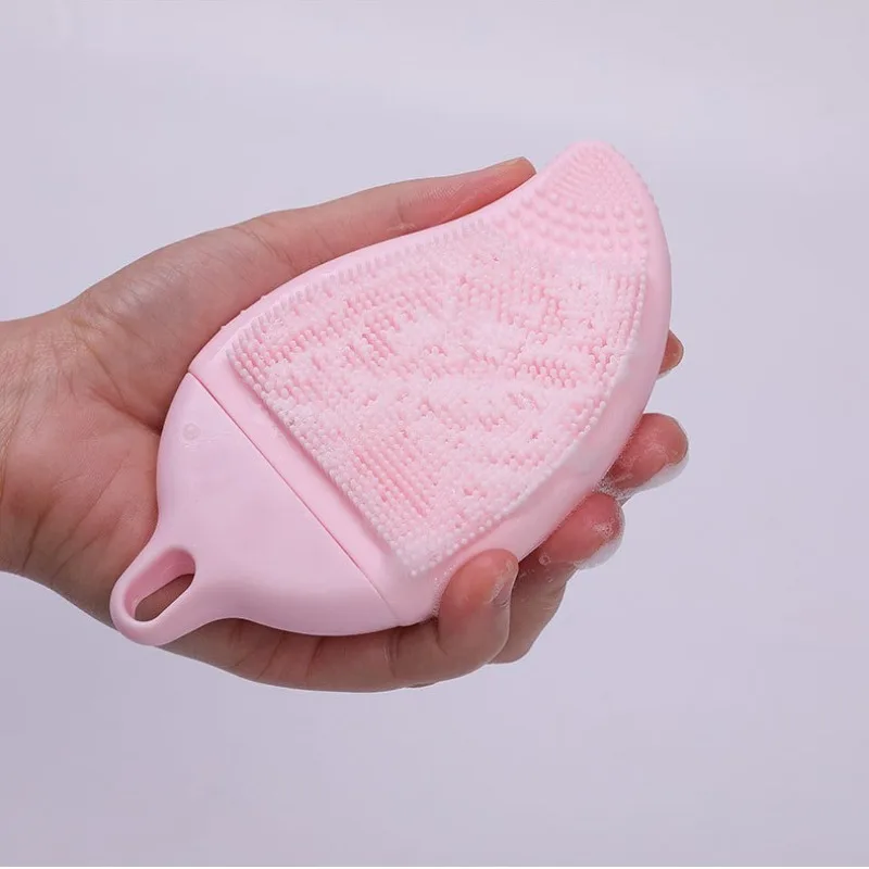 

Silicone Multifunctional Face and Shampoo Bath Brush Hair Washing Skin Exfoliating Device Body Cleaning Tools with Hanging Hole