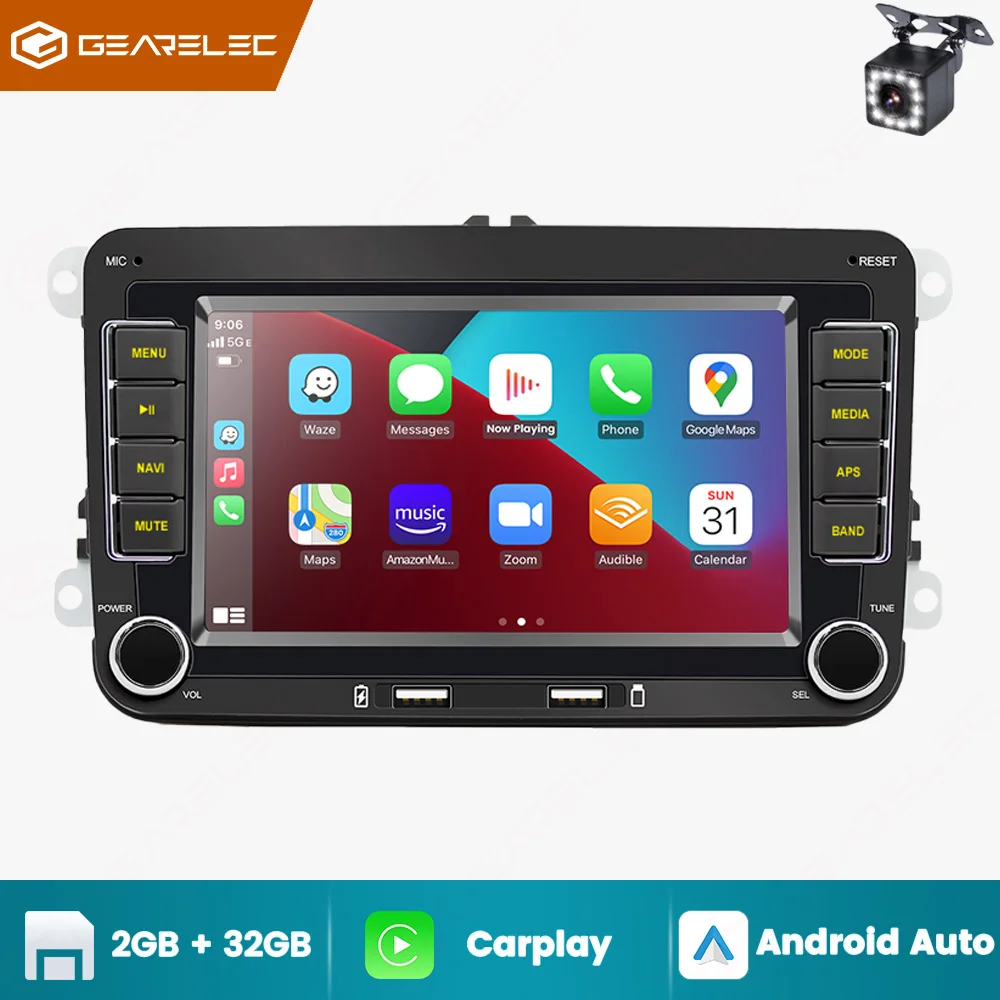 2 Din Car Radio Android13 Car Multimedia Player WIFI GPS Carplay Auto For Volkswagen Skoda Octavia golf 5 6 touran passat Jetta