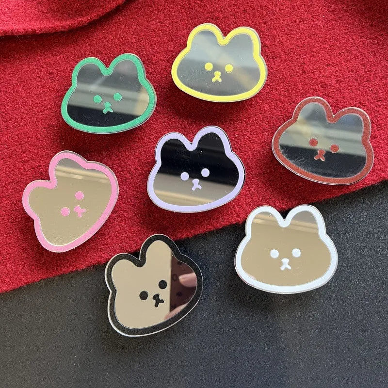 

Rabbit Mirror Mobile Phone Expanding Holder Fold Tok Support For IPhone 14 15 Xiaomi For Tablet Phone Accessories Stand Holder