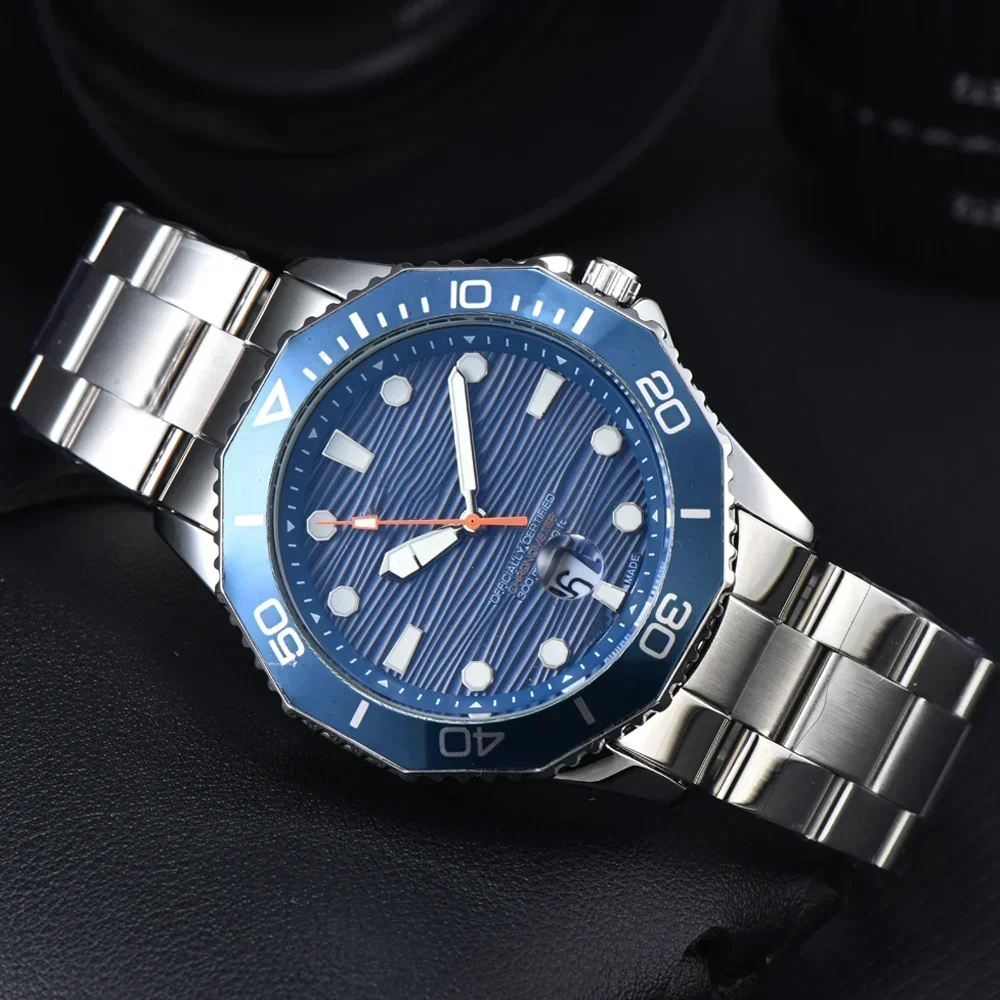 New Original Brand Watches for Men Classic Multifunction Full Stainless Steel Watch Business Automatic Date AAA Quartz Clocks