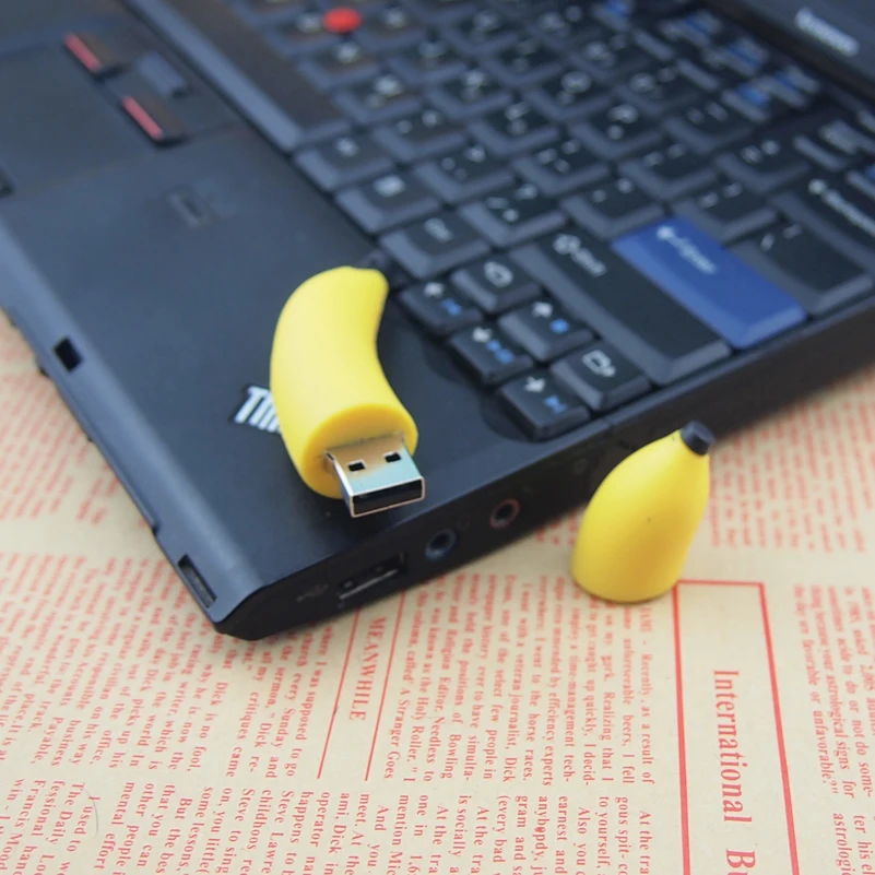 Chiavetta USB 128GB 64GB Creative Banana Pen Drive Usb 2.0 Flash Memory Stick Real 4GB 8GB 16GB 32GB USB 2.0 Pen Drive