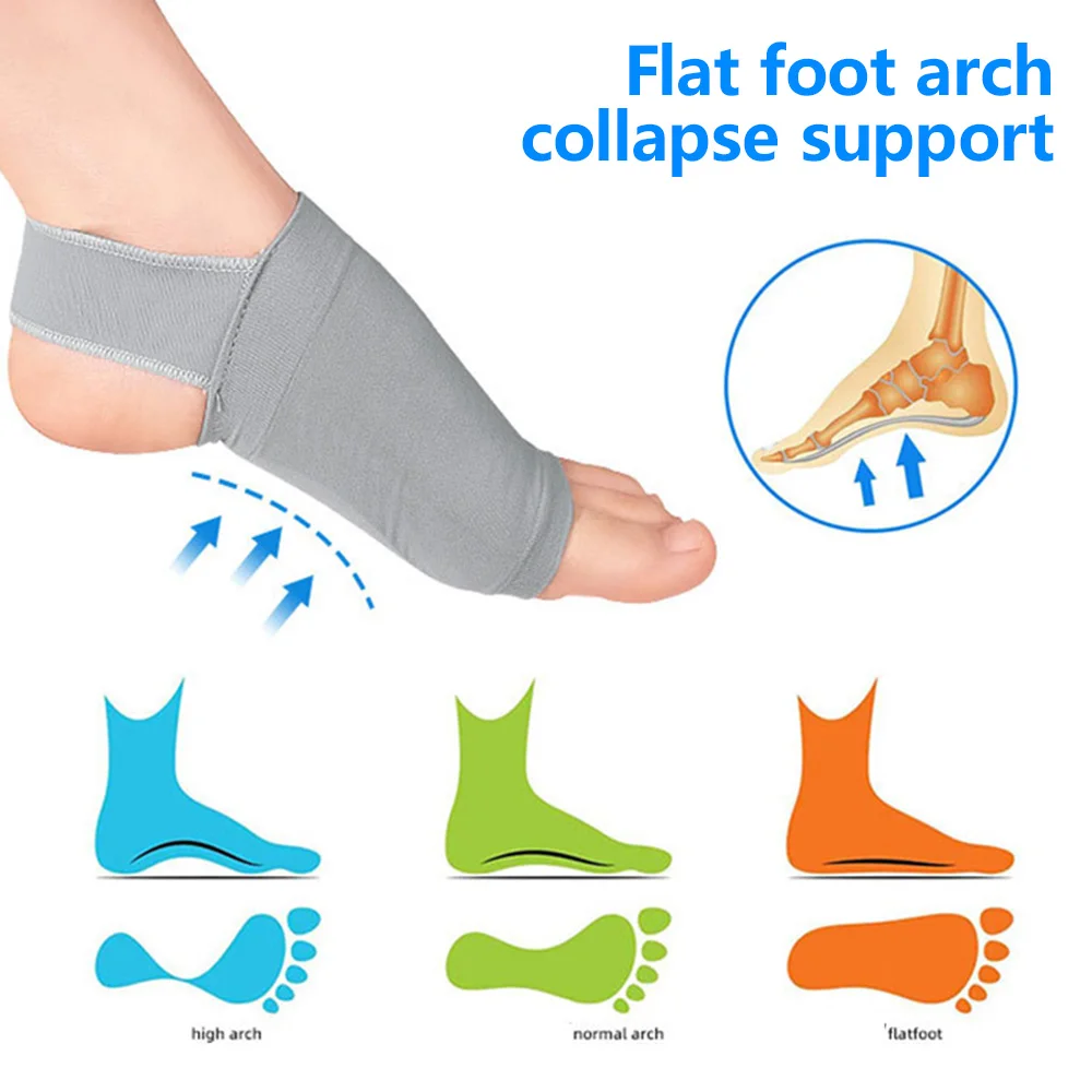 1 Pair Arch Support Sleeves Plantar Fasciitis Heel Spurs Foot Care Flat Feet Relieve Pain Sleeve Socks Orthotic Insoles Pads