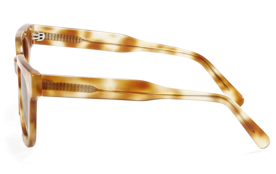 Chim 004 Designer-Sonnenbrille aus schwarzem Acetat, große polarisierte quadratische Fassung für Damen und Herren, flache UV400-Schutzgläser – Detail 4