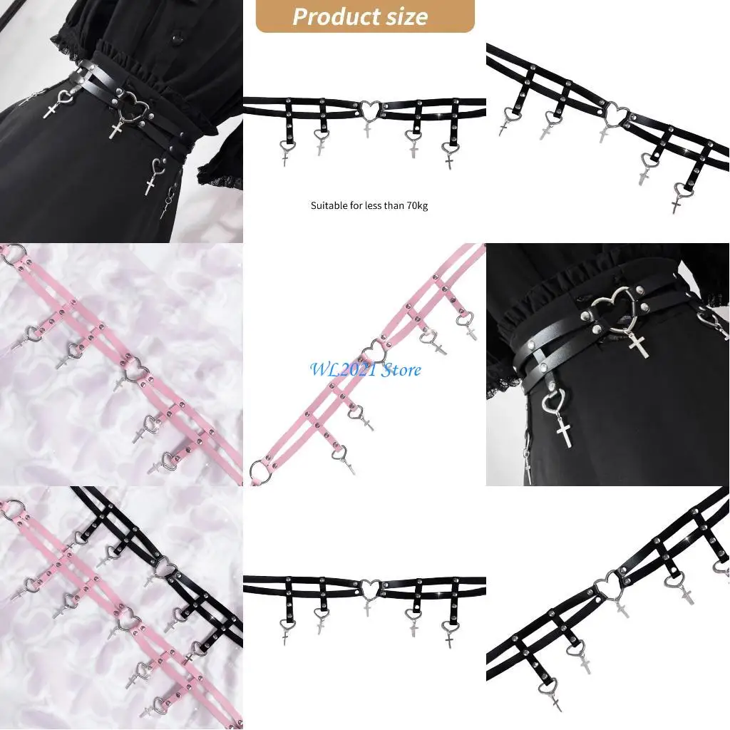 G5GC Hot Girl Belt Cowgirl حزام الخصر مع القلب لفساتين الجينز