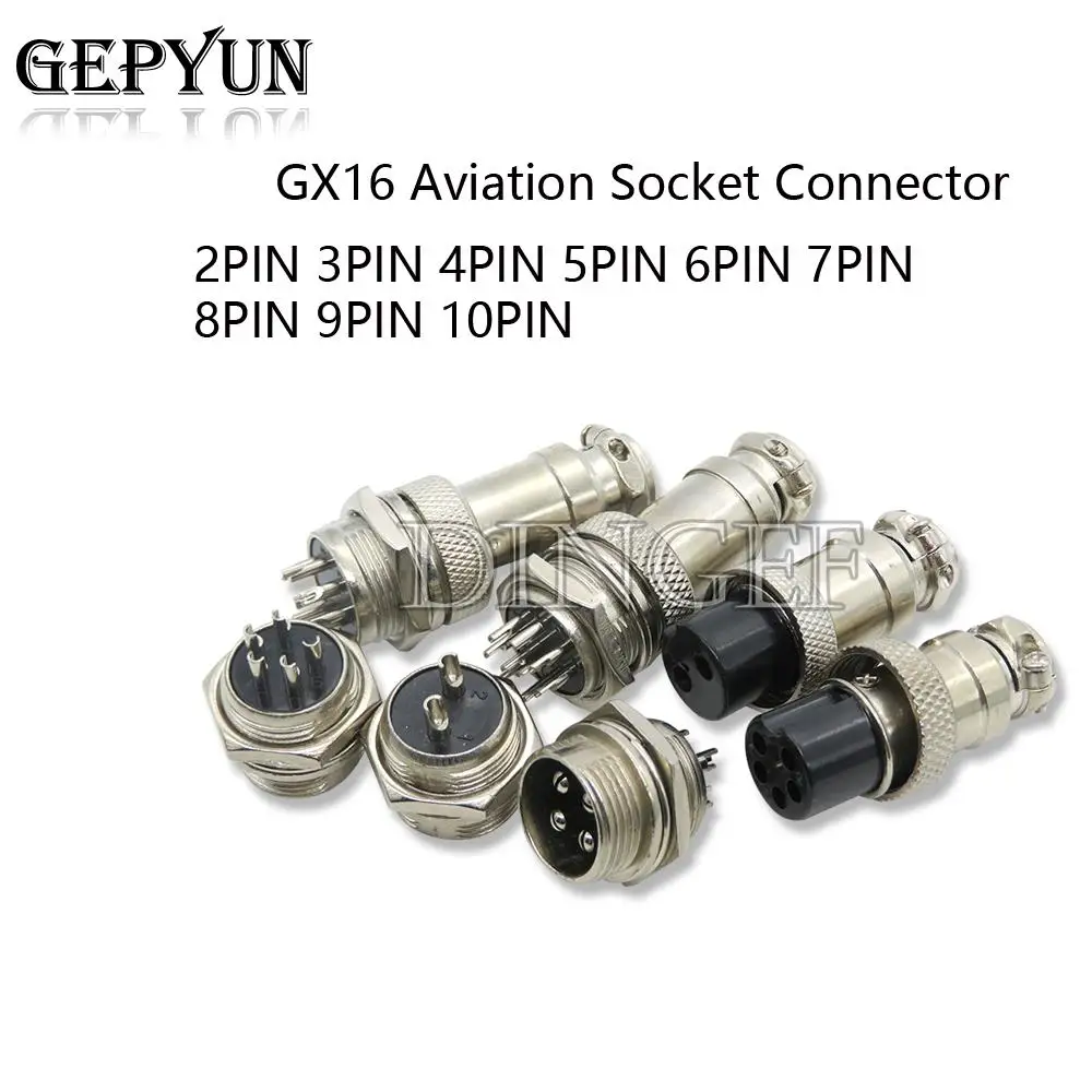 1 Set GX16 Mutter TYP Männlich & Weiblich Elektrische Stecker 2/3/4/5/6/7/8/9/10 Pin Rund Luftfahrt Buchse Stecker Draht Panel Stecker