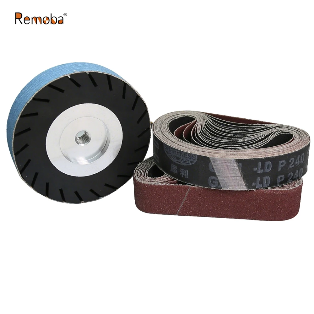 Image of 5 Zoll (124x30mm) Expansions-Polierscheibe für Winkelschleifer, erweiterbare Trommel mit Zirkonia-A/O-Schleifhülsen zum Schleifen von Metall und Holz