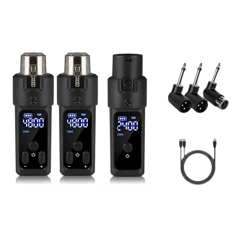 

UHF Wireless Microphone Converter XLR Rechargeable Transmitter & Receiver Microphone For 48V Capacitive Microphone