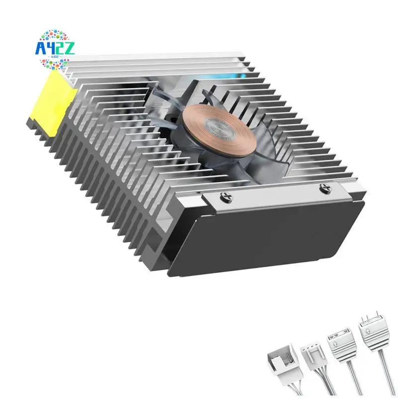 

A42Z-ARGB M.2 2280 SSD Heatsink With 50MM PWM Dual Fan M.2 SSD Radiator Cooler Hard Disk Heat Sink For M2 Desktop PC