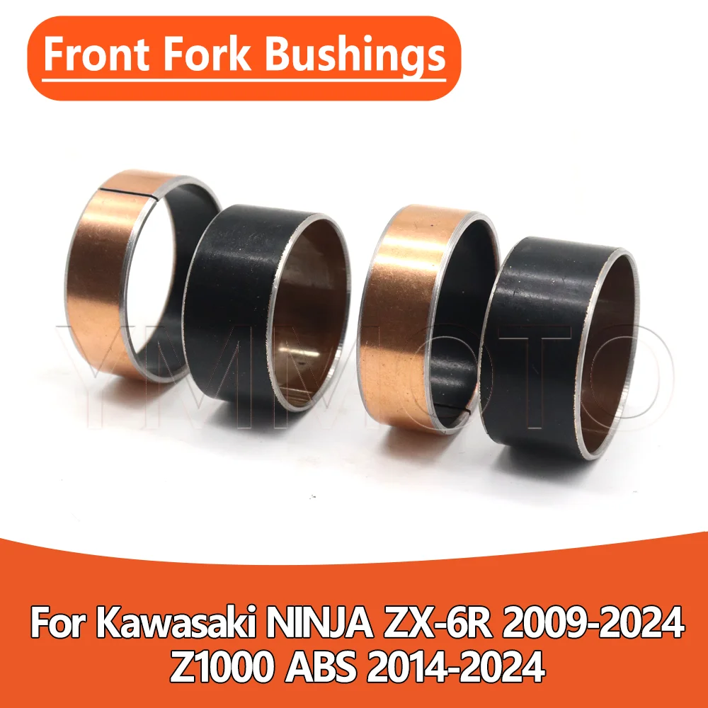 

For Kawasaki NINJA ZX-6R ZX6R 2009-2024 Z1000 ABS 2014-2024 Front Fork Bushings External Guide Rails Shock Absorption Up Down