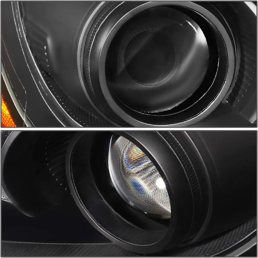 Conjunto de faros compatibles con 2017 2018 Elantra Proyector del lado del conductor y del pasajero Reemplazo de faros Carcasa negra A