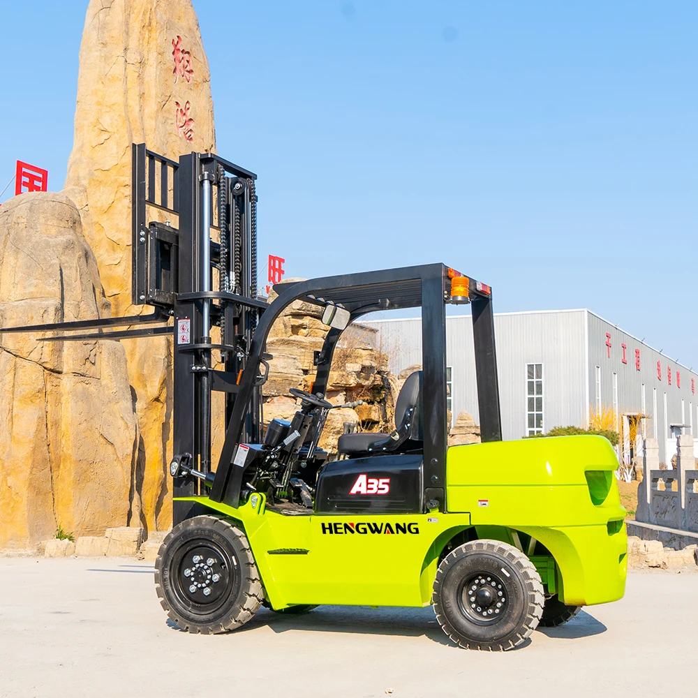 HOT Diesel Forklift All Terrain Diesel Forklift 3.5 tons Diesel Engine Hydraulic Power Euro5 Engineering Household Customization