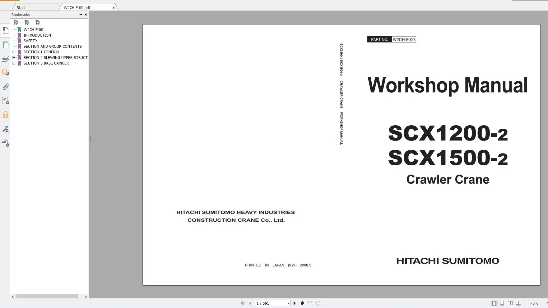 EPC-SOFTWARE Hitachi Sumitomo Crawler Crane 2.2GB Parts Catalog Operator Manual Technical Manual & Workshop Manual DVD