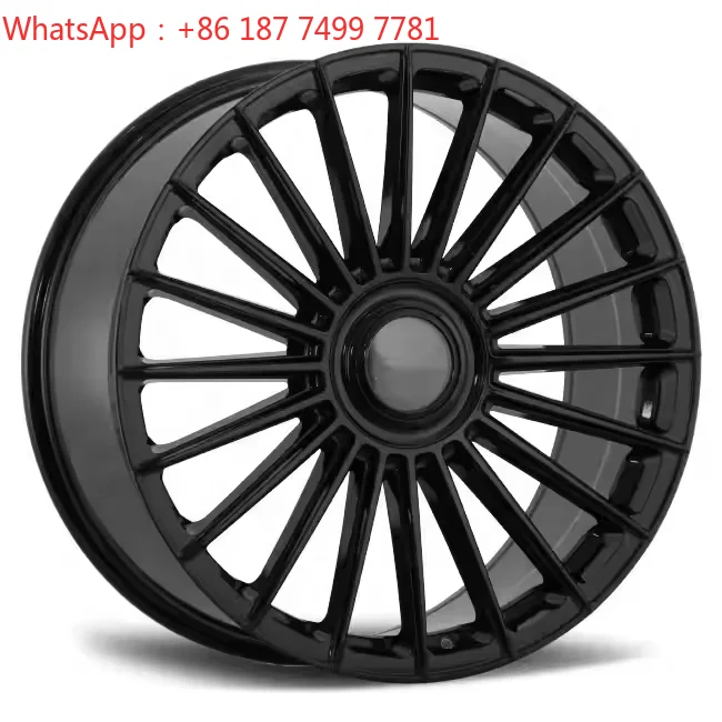 

YQ Floating Caps Aluminum Alloy Car Wheels 22 Inch 9.5j 5-112/120/130 for G-Class Li Xiang Gloss Black Rims