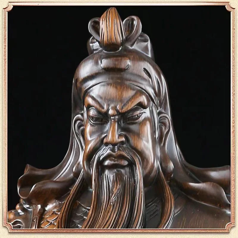 Chinese Feng Shui Guan Gong Statue  Resin Sculpture Historical Mythological Figure  Home Room Office Wealth Gathering Statue