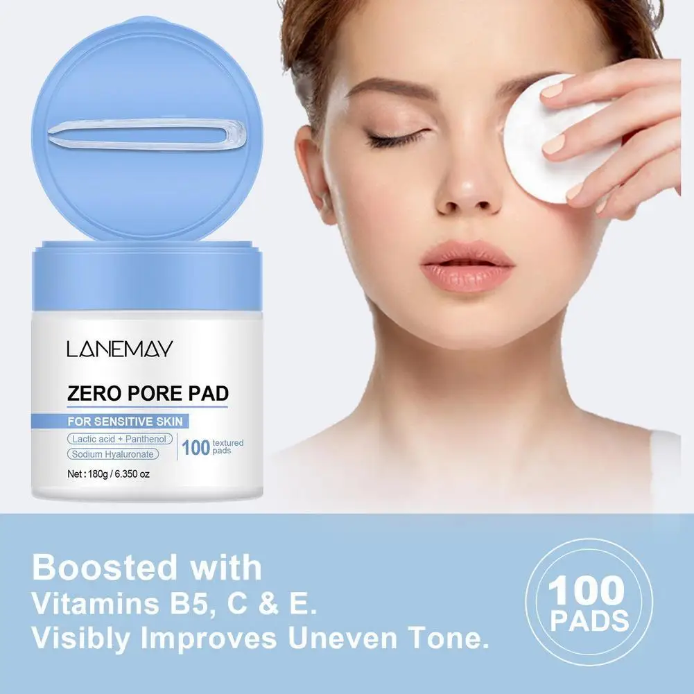 

100pads Salicylic Acid Cleaning Cotton Pads Shrink Pores Remove Blackheads Dead Skin Acne Repair Exfoliate Moisturizing