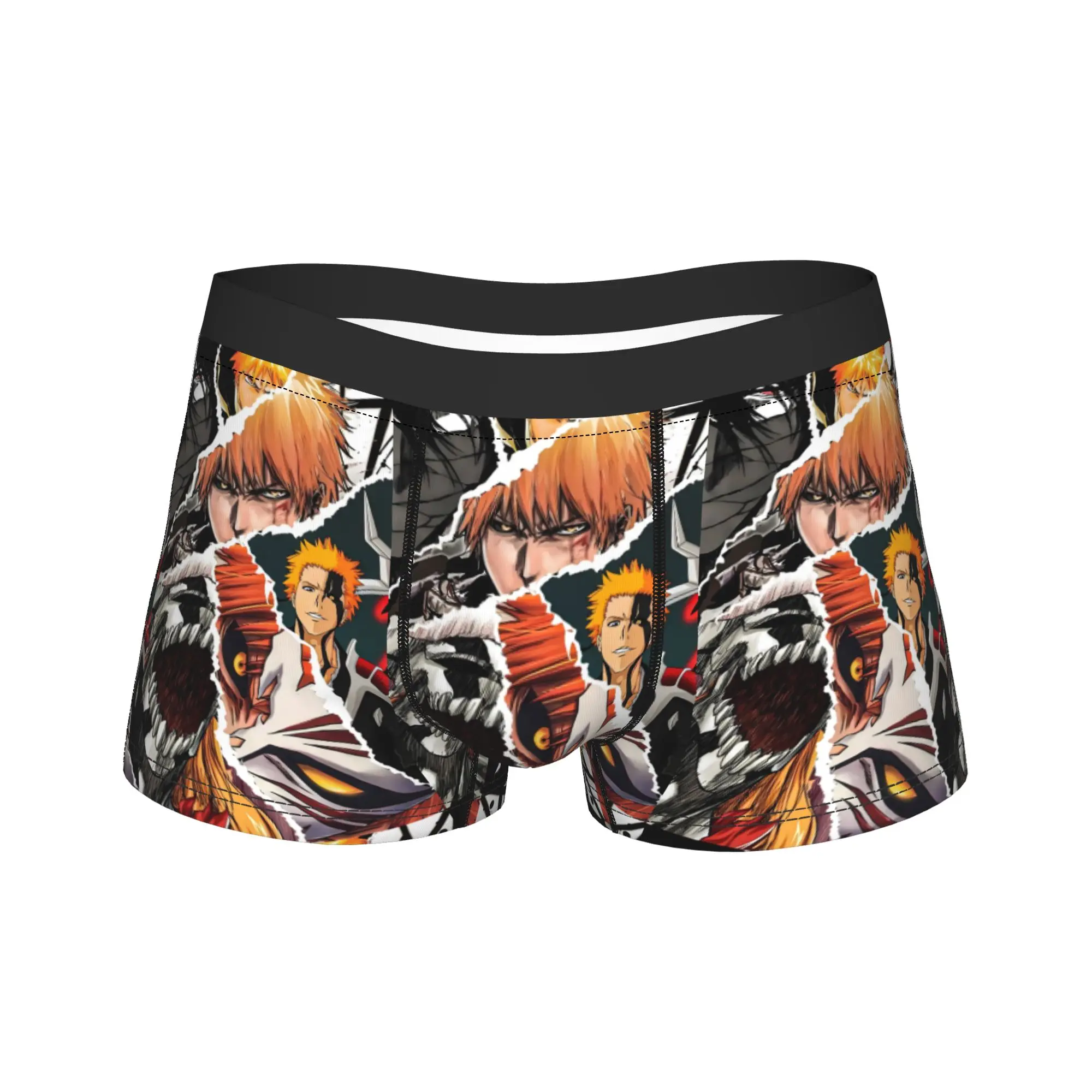 Bleached Anime Bleach Underwear  Men Underpants Pattern Comfortable Boxershorts Hot Sale Boxer Brief Plus Size 2XL
