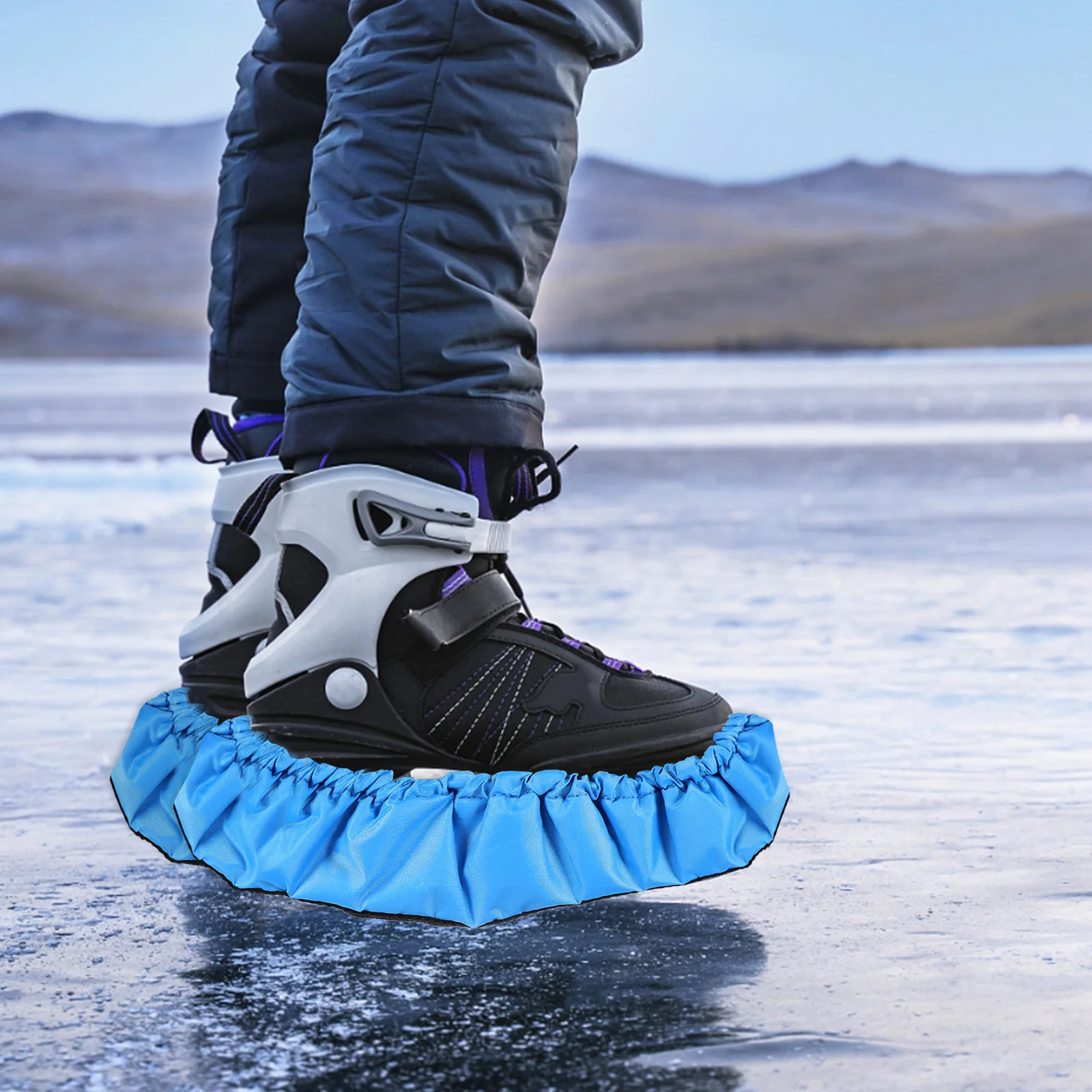 

1 пара лезвий для катания на коньках, прочные защитные чехлы, впитывающие роликовые коньки, защита лезвий для обуви, портативное катание на коньках