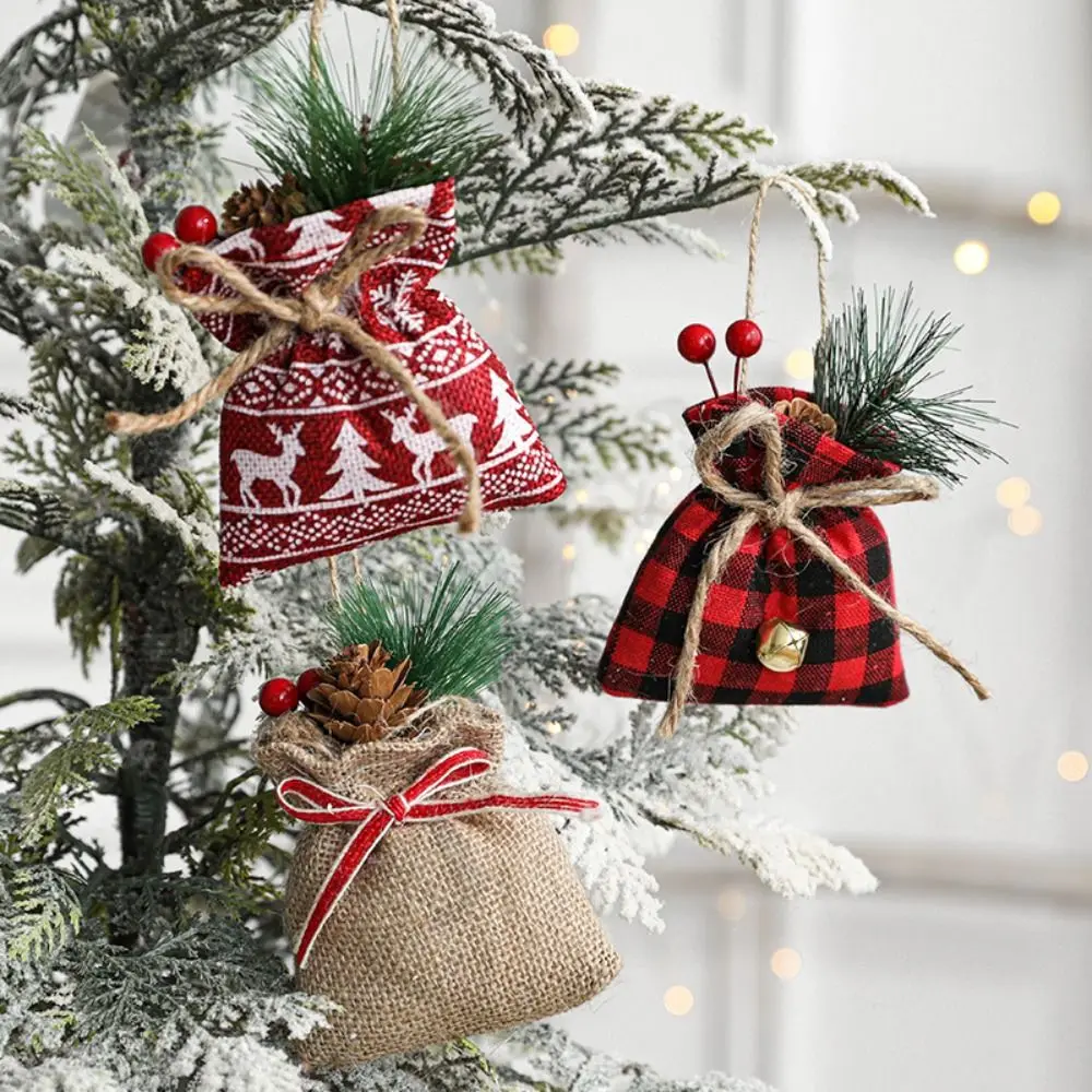 Hangging Christmas Tree Lucky Bag Pendant Party Supplies Photographic Props Xmas Ornament Sack Christmas Tree Decorations