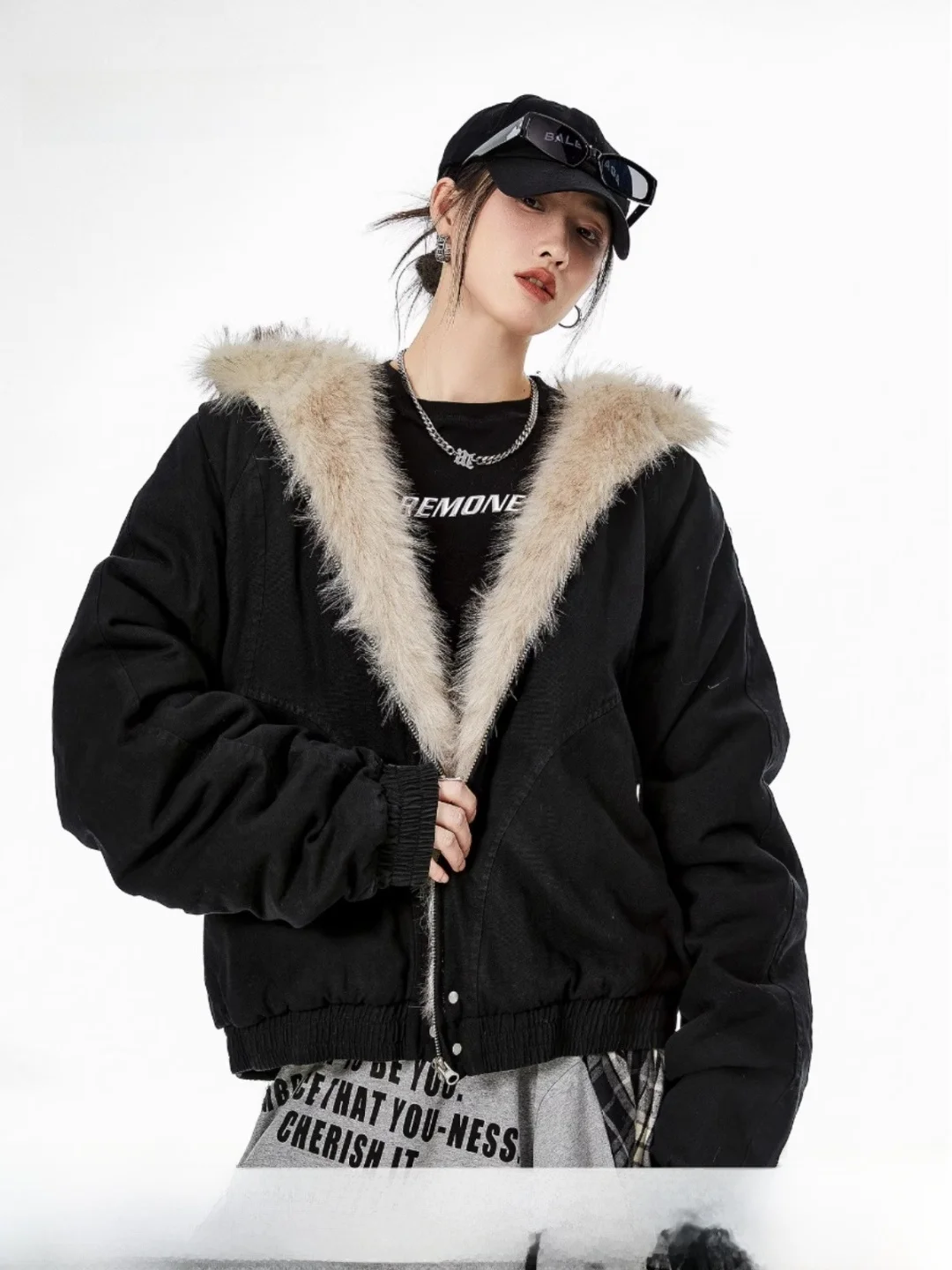 

Теплая утолщенная хлопковая куртка с капюшоном для мужчин, с меховым воротником, приталенного кроя, с длинными рукавами, стандартной длины, зимнее пальто из полиэстера