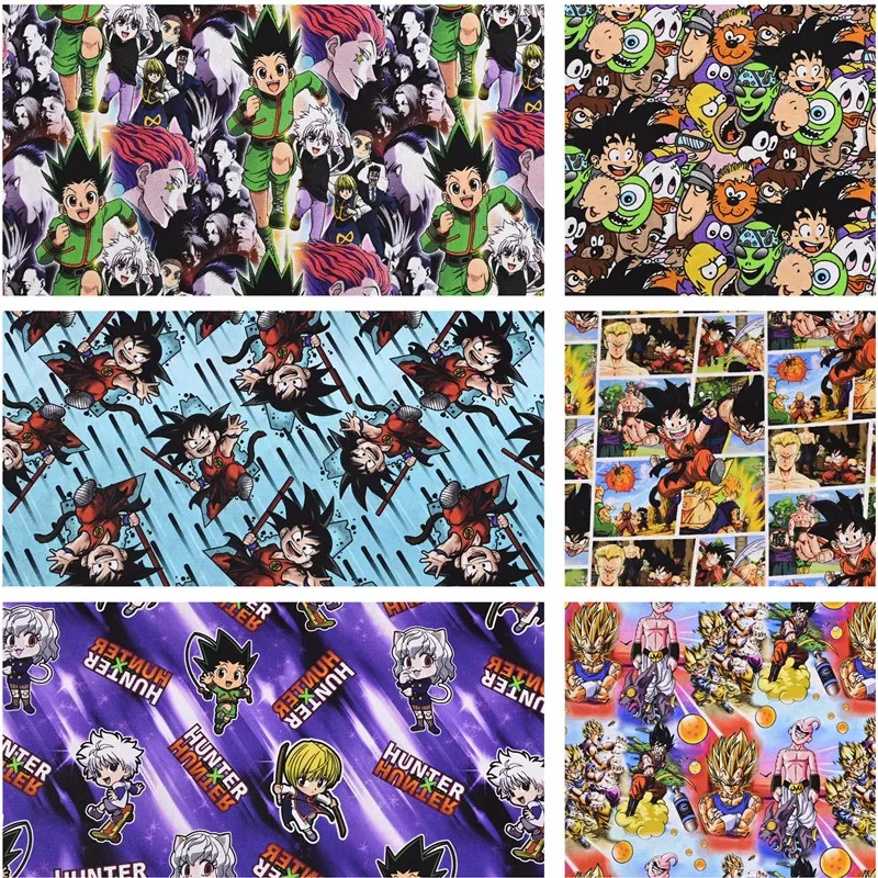 Japanese Dragon Ball Anime 100 Cotton Fabric DIY Patchwork Textile Tissu Home Clothing Sew Dress Material Half Yard