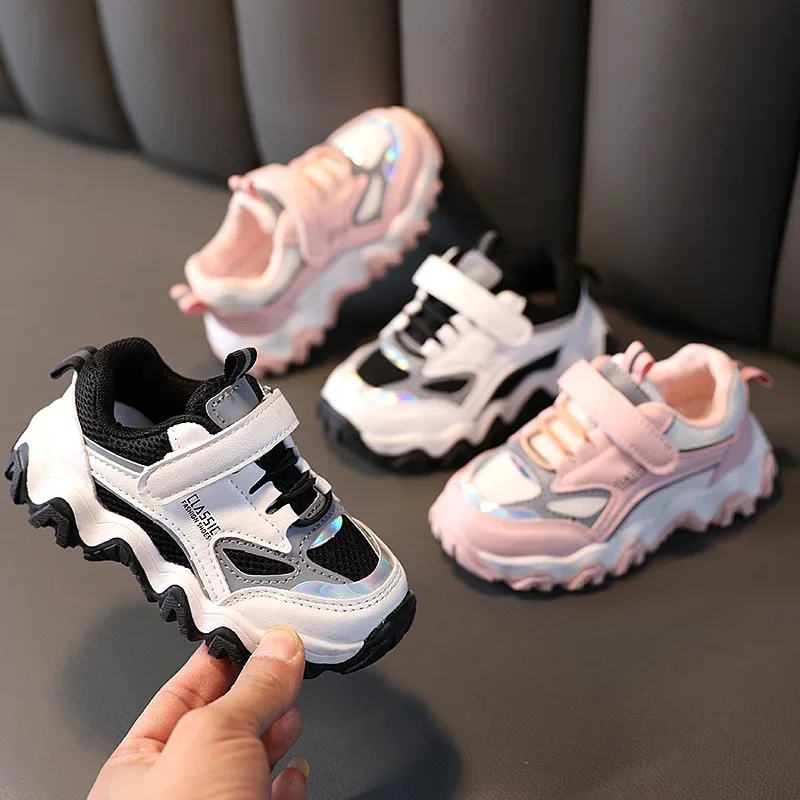 Children Mesh Breathable Sneakers for Boys Girls 2023 Spring Autumn New Fashion Kids Soft Sole Casual Shoes Sports Running Shoes