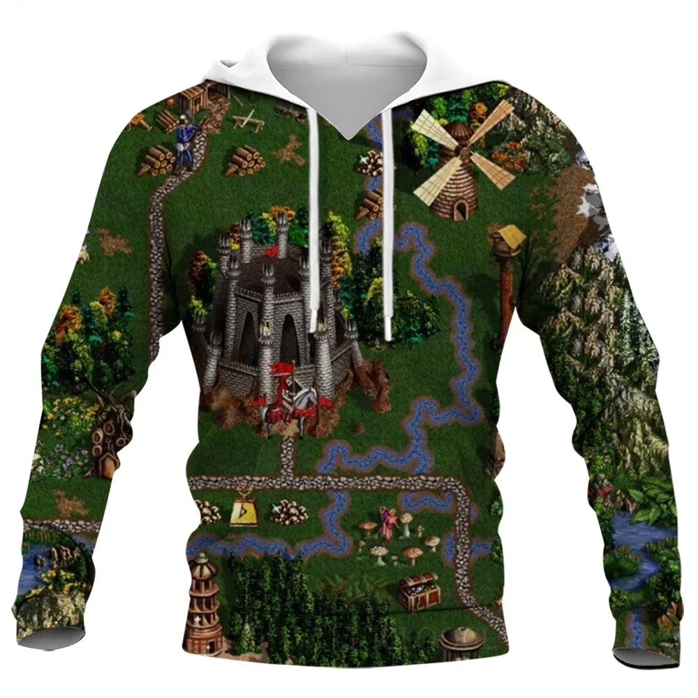 

CLOOCL Men Hoodies Classic Game Heroes of Might & Magic 3D All Over Print Hooded Long Sleeve Unisex Casual Pullover Tracksuits