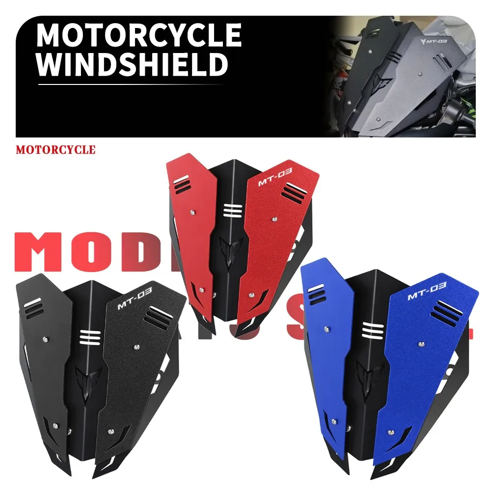 

Motorcycle 2024 For YAMAHA MT-03 25 MT03 2021-2022 MT25 MT 25 2020 Windshield Windscreen CNC Aluminum Kit Deflector Accessories
