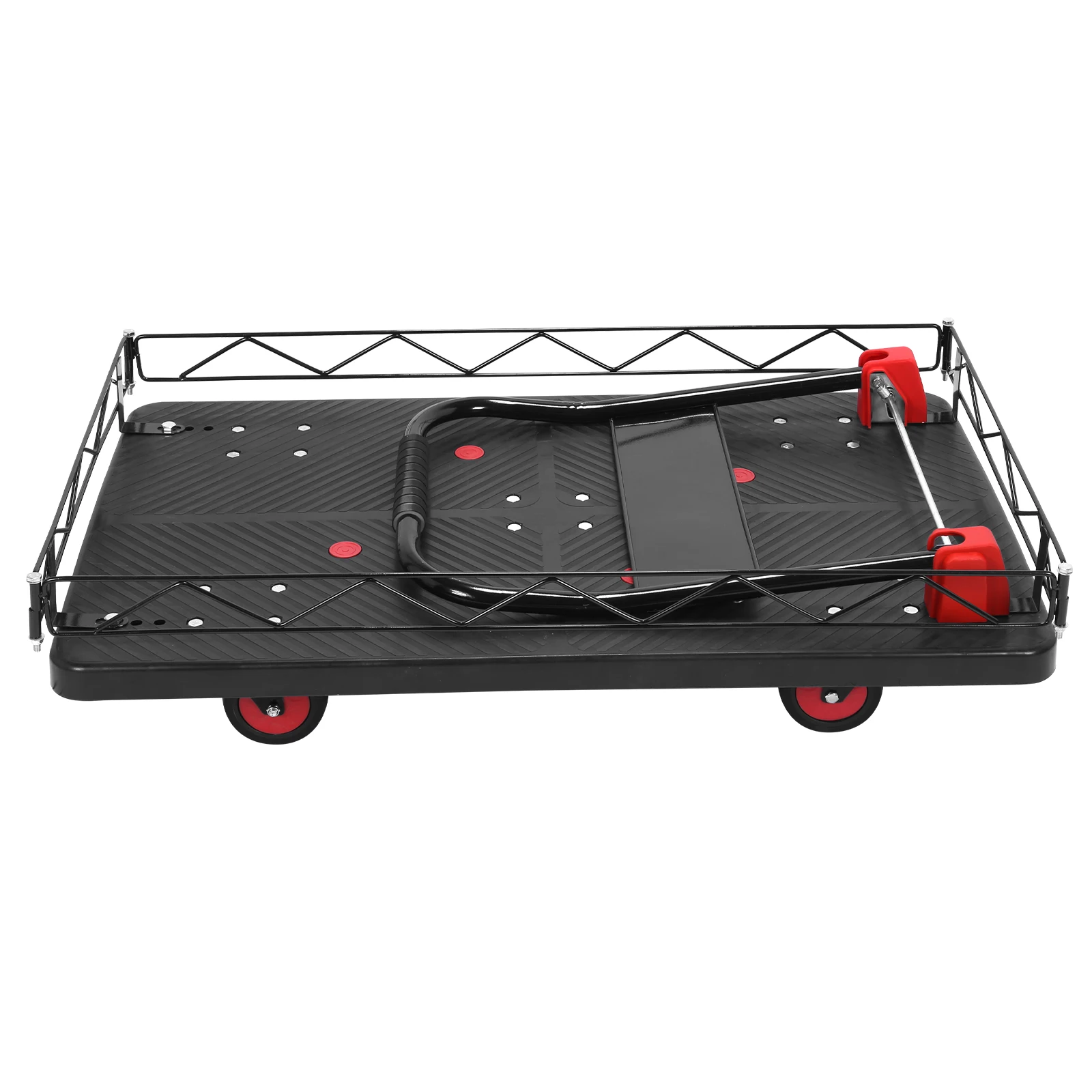 

Бесшумные тележки-платформы с колесами из ТПР и стальной сеткой, складная тележка-контейнер, грузоподъемность 2000 фунтов, для продуктов, гаража, склада