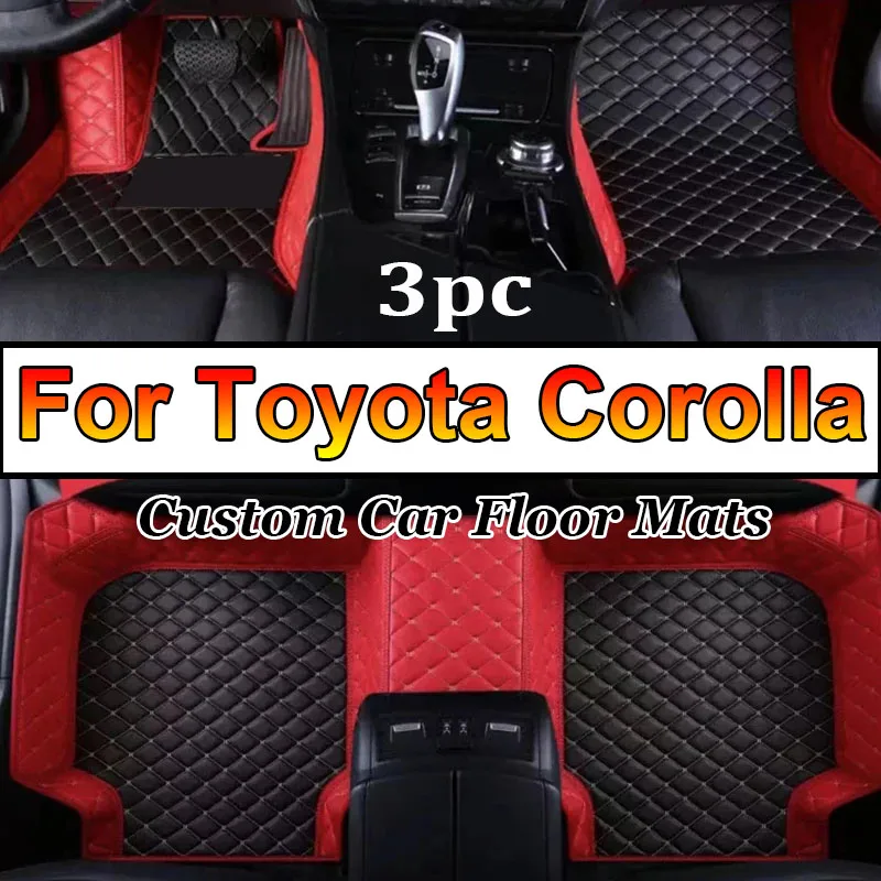 Car Floor Mats For Toyota Corolla X 10th E140 E150 2013 2012 2011 2010 2009 2008 2007 2006 Double Layer Wire Loop Rugs