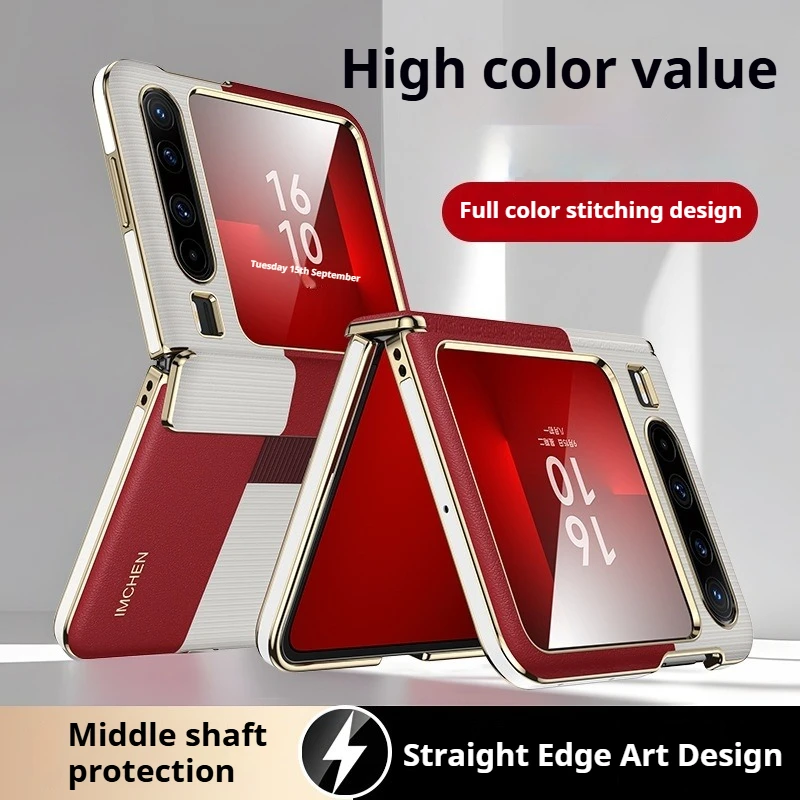 

High - level all - inclusive central axis Protection For Huawei Pura X Case ecological leather women's premium case for Pura X