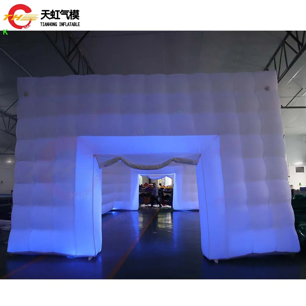 Schnelle Lieferung Nach Maß Aufblasbare Würfel Zelt Platz Hochzeit Pavillon Tragbare Aufblasbare Nachtclub Disco Cube Party Zelt