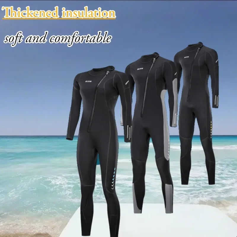 

3mm Neoprene Wetsuit Front Zipper for Men and Women Full Wetsuit Snorkeling Scuba Diving Swimming Kayaking Kite Surfing