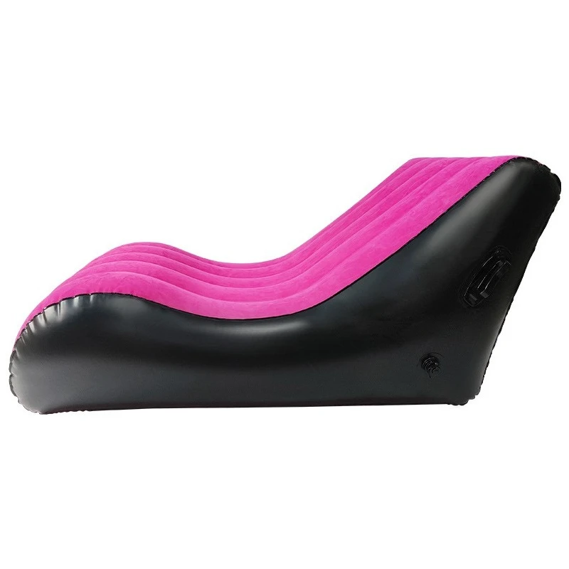 

Cross-indoor leisure PVC flocking sofa bed portable air recliner outdoor S-type inflatable sofa