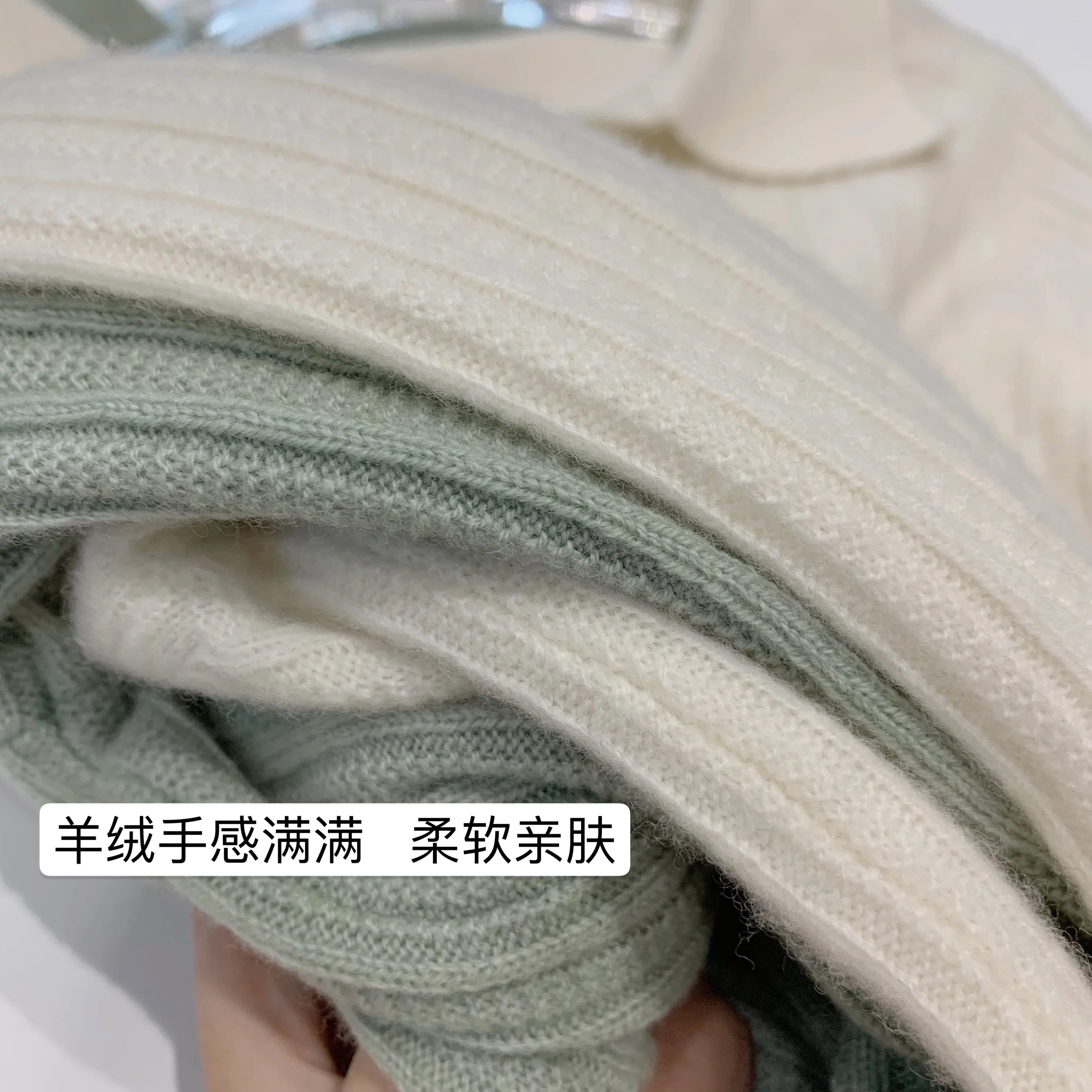 Sweter z kaszmiru z klapami damski wiosenny i jesienny nowy sweter z kaszmiru w paski luźny, leniwy wiatr cienki sweter płaszcz