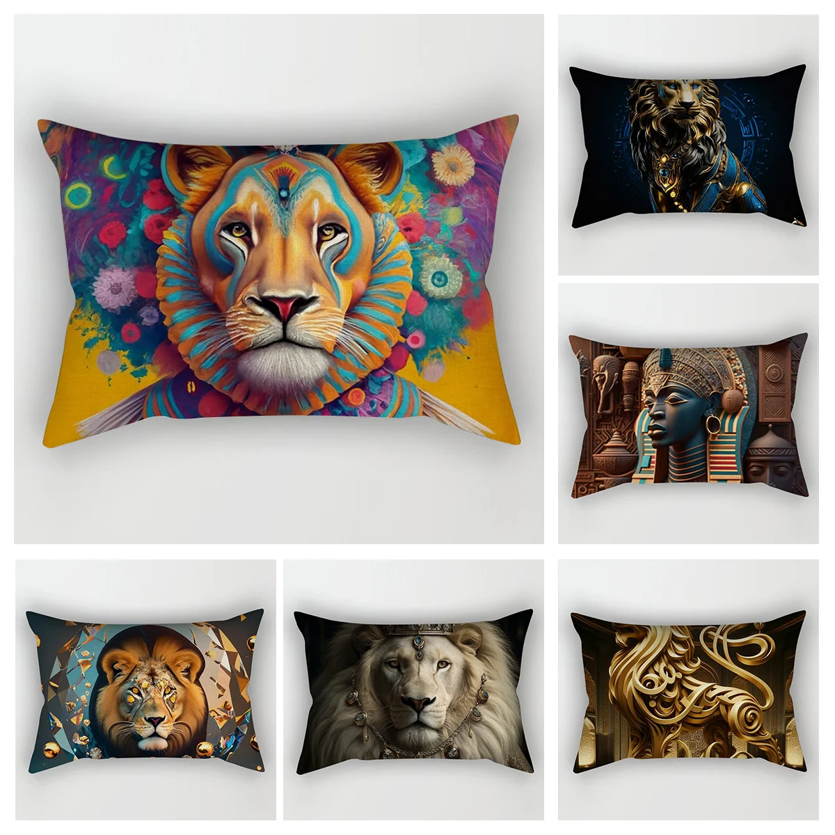 Decorative Cushion Home Living Room Decor Throw Pillow Cover 48x74 30x50cm 40x60cm 50x70 bedroom bed pillowcase Egypt pharaoh