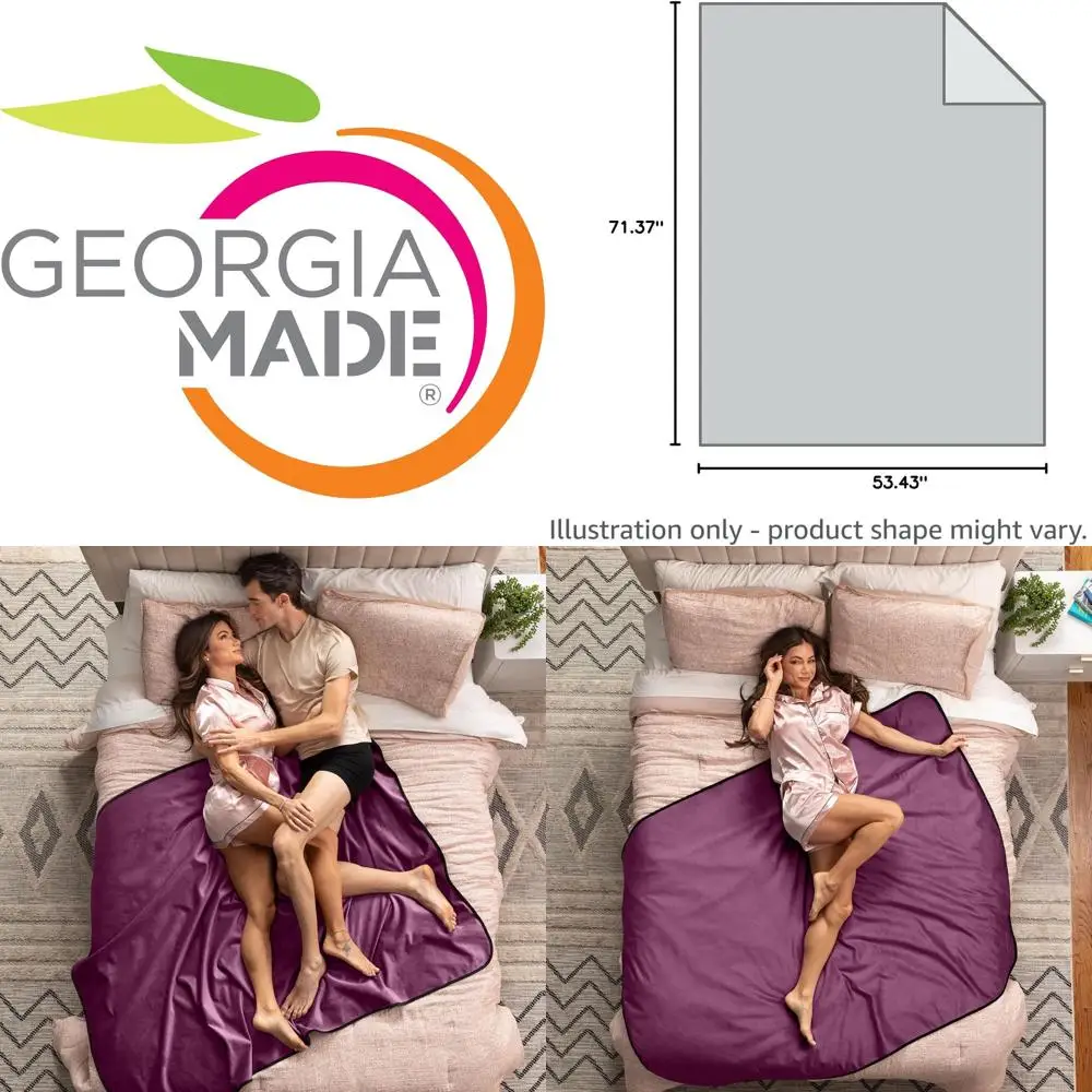 

Adults' Sensual Waterproof Velvet Blanket - Purple, Made in USA, Standard Size