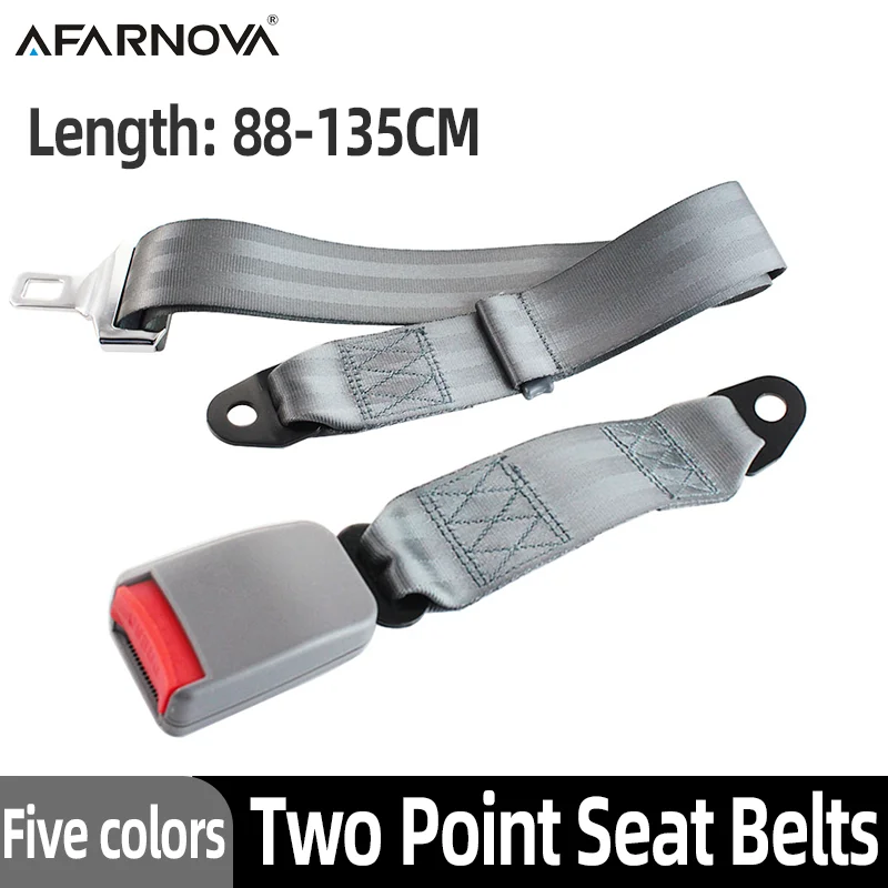 

88-135CM Universal Two Point Simple Adjustable Safety Belt Black Gray Car Vehicle Belt Extension Extender Strap Car Accessories