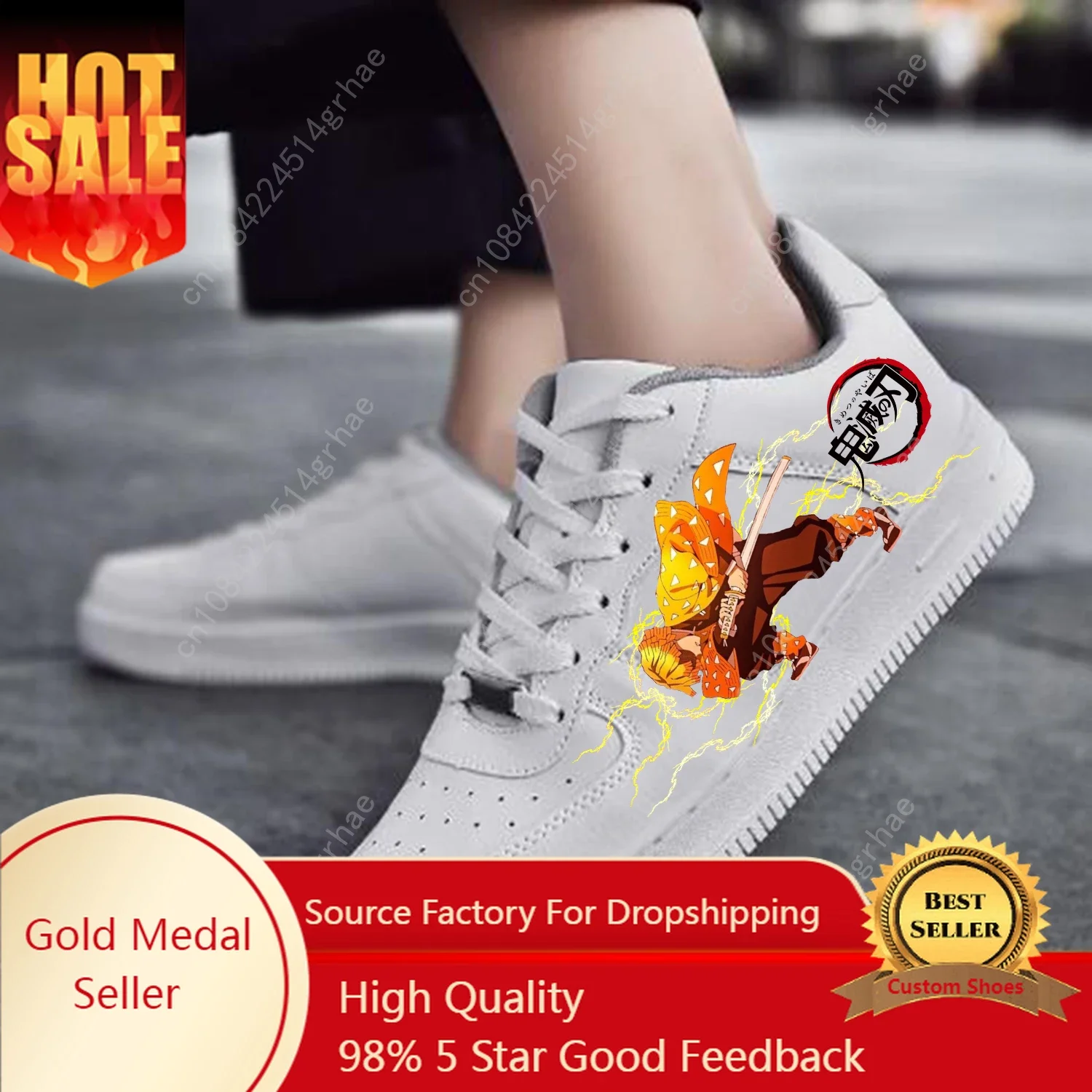 

Japan Anime Cartoon Agatsuma Zenitsu High Quality Shoes AF Basketball Men Women Sports Running Flats Force Sneakers Custom Shoe