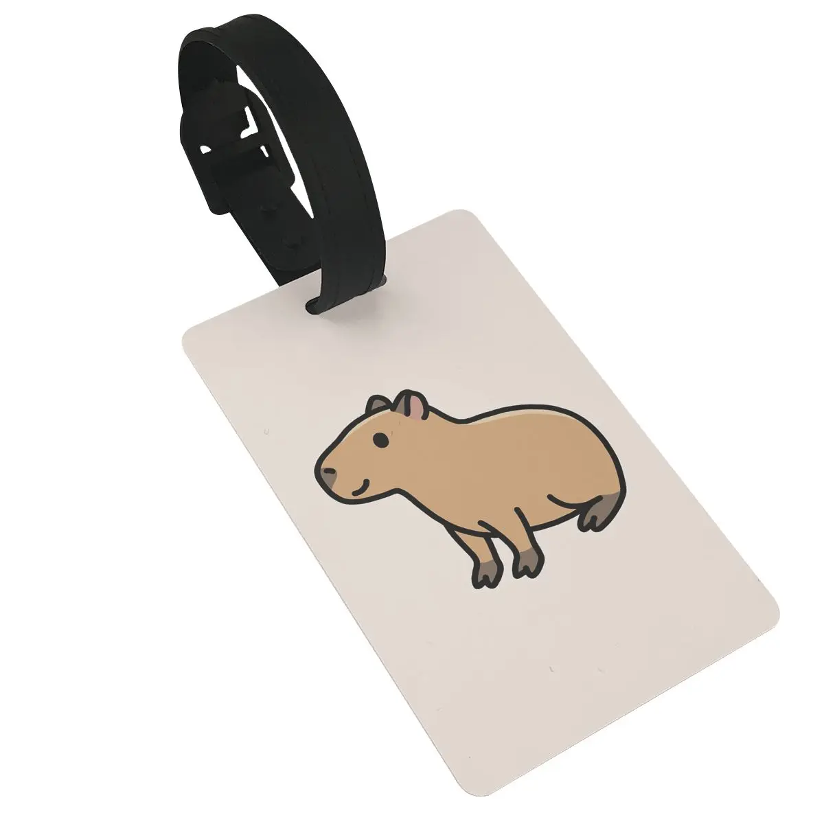 Capybara Luggage Tags Suitcase Accessories Travel PVC Fashion Baggage Boarding Tag Portable Label Holder ID Name Address