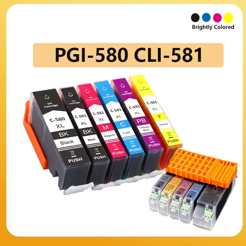 PGI-580 CLI-581 PGI580 CLI581 Ink Cartridge 580XXL 580XL For Canon PIXMA TS6150 TS6250 TS6350 TS705 TS8150 TS9150 TS8350 Printer
