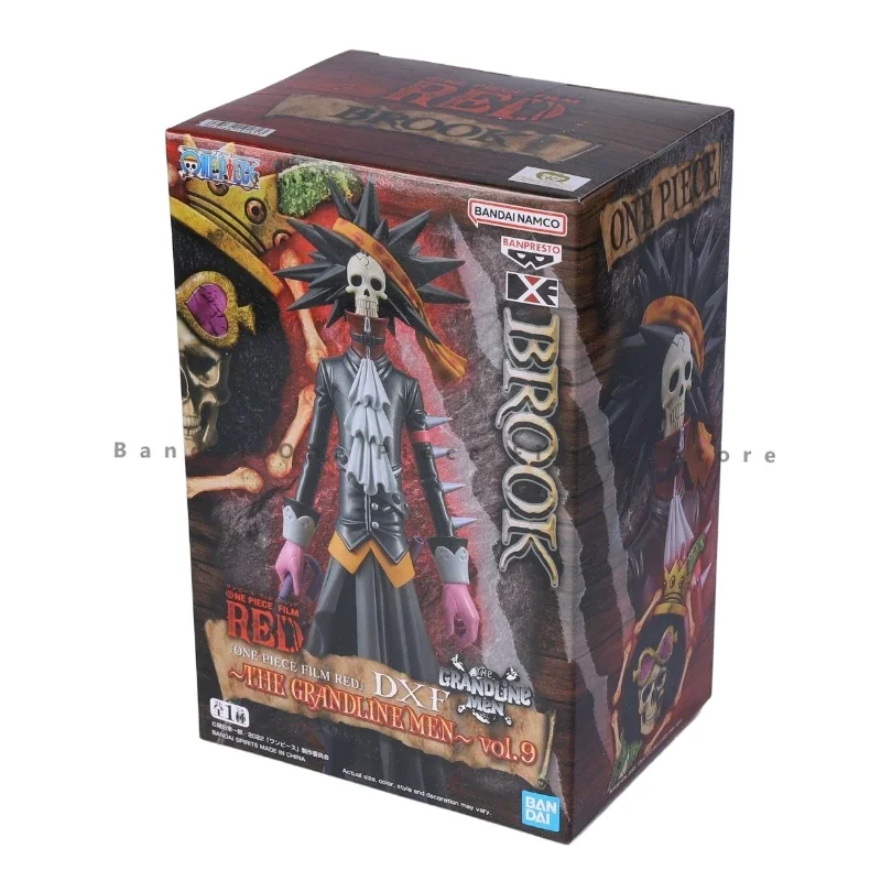 In Stock Original Bandai DXF THE GRANDLINE MEN FILM RED Brook Action Anime Model Collector Animation Figures Toys Gifts