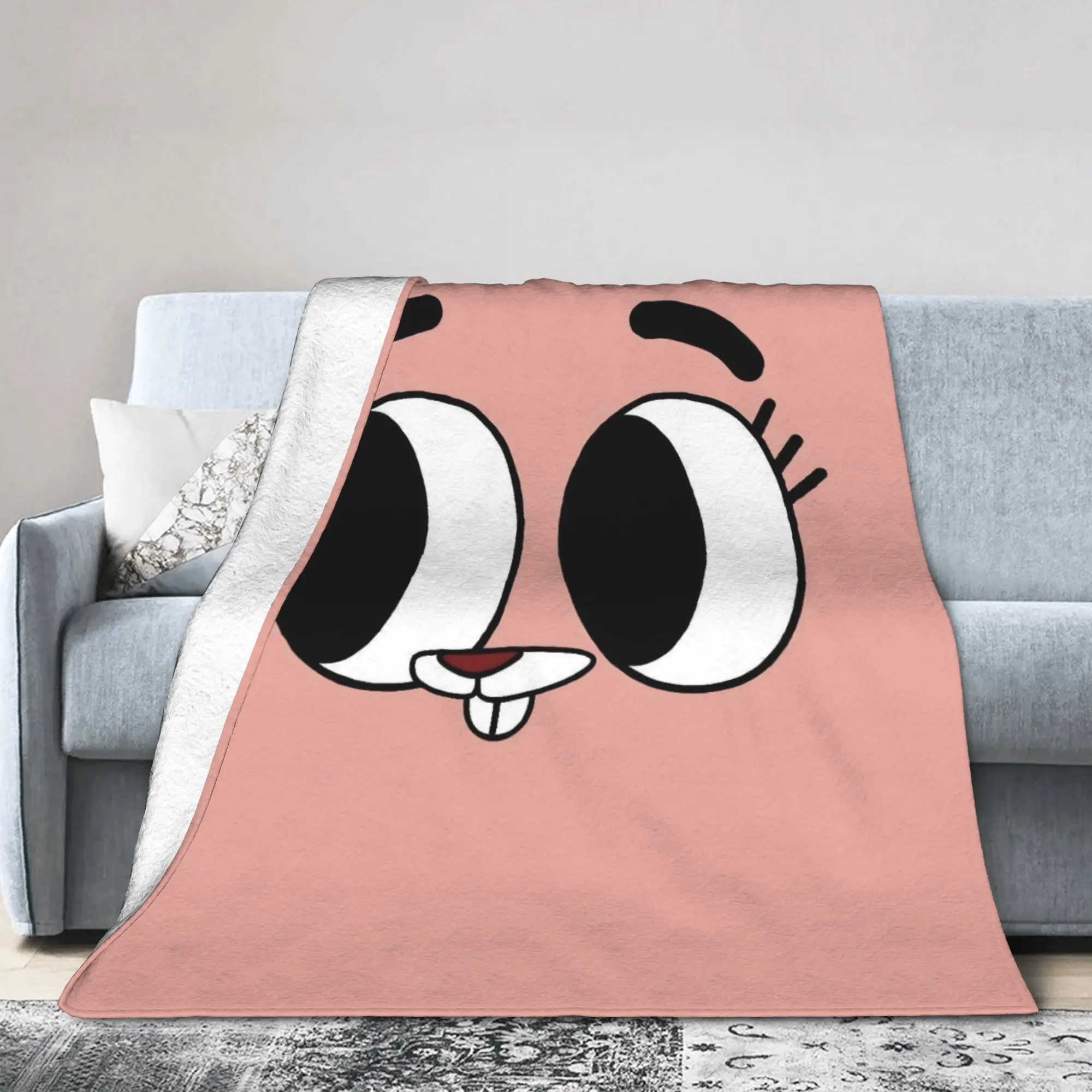 Anaise Blanket Amazing World Of Gumballs Flannel Novelty Breathable Throw Blankets for Bedding Lounge Spring Autumn,