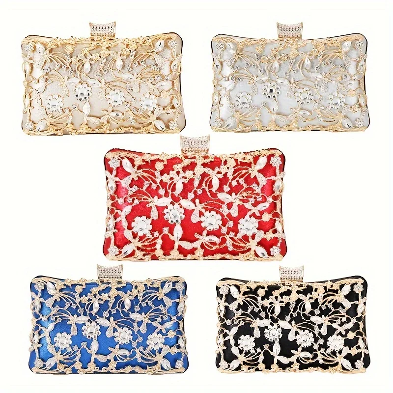 Glamorous Sparkling Rhinestone Evening Bag - Classic & Stylish Banquet Handbag for Women - Durable Formal Purse Perfect for Wedd