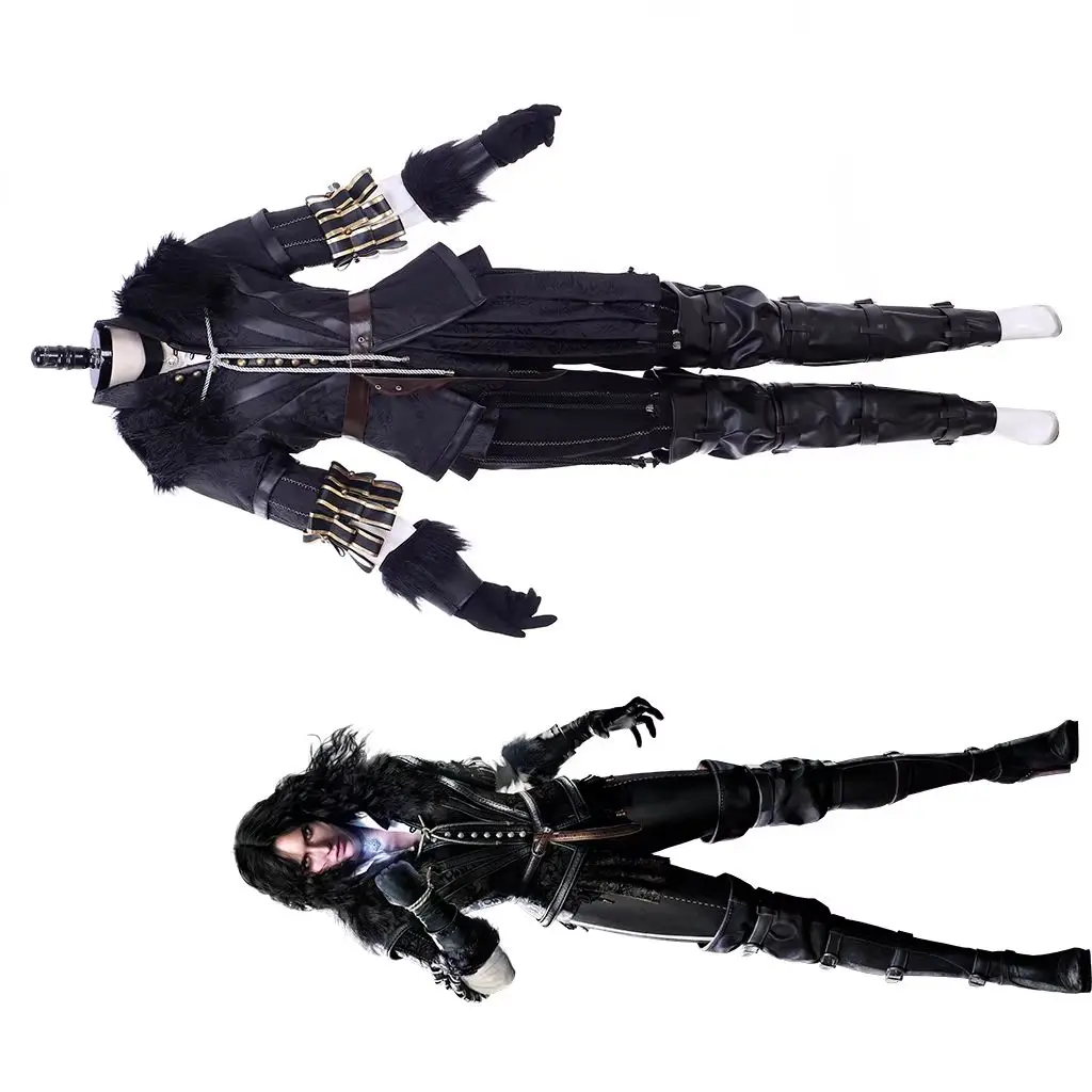 

Game Yennefer of Vengerberg Cosplay Costume Women Punk Retro Battle Uniform Suit Halloween Party Hunter Disguise Outfits