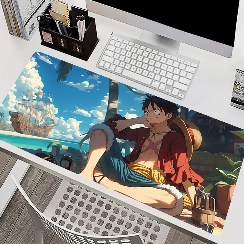 

Mouse Pad PC Accessories Keyboard Pad Office One Piece Luffy Desk Mat Anti Slip Mousepad Rubber Tablet Pad Gaming Extended Pad