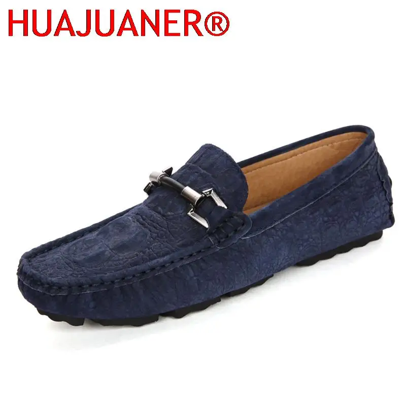 

Male Comfortable Loafers For Men Fashion Slip on Shoes Vintage Crocodile Pattern Outdoor Flats Elegantes Gentleman Driving Shoes