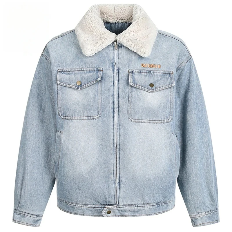 

Vintage Denim Parkas Men Padded Jackets Streetwear Harajuku Hip Hop Oversized Jackets Thicken Warm Jackets Outwear for Male