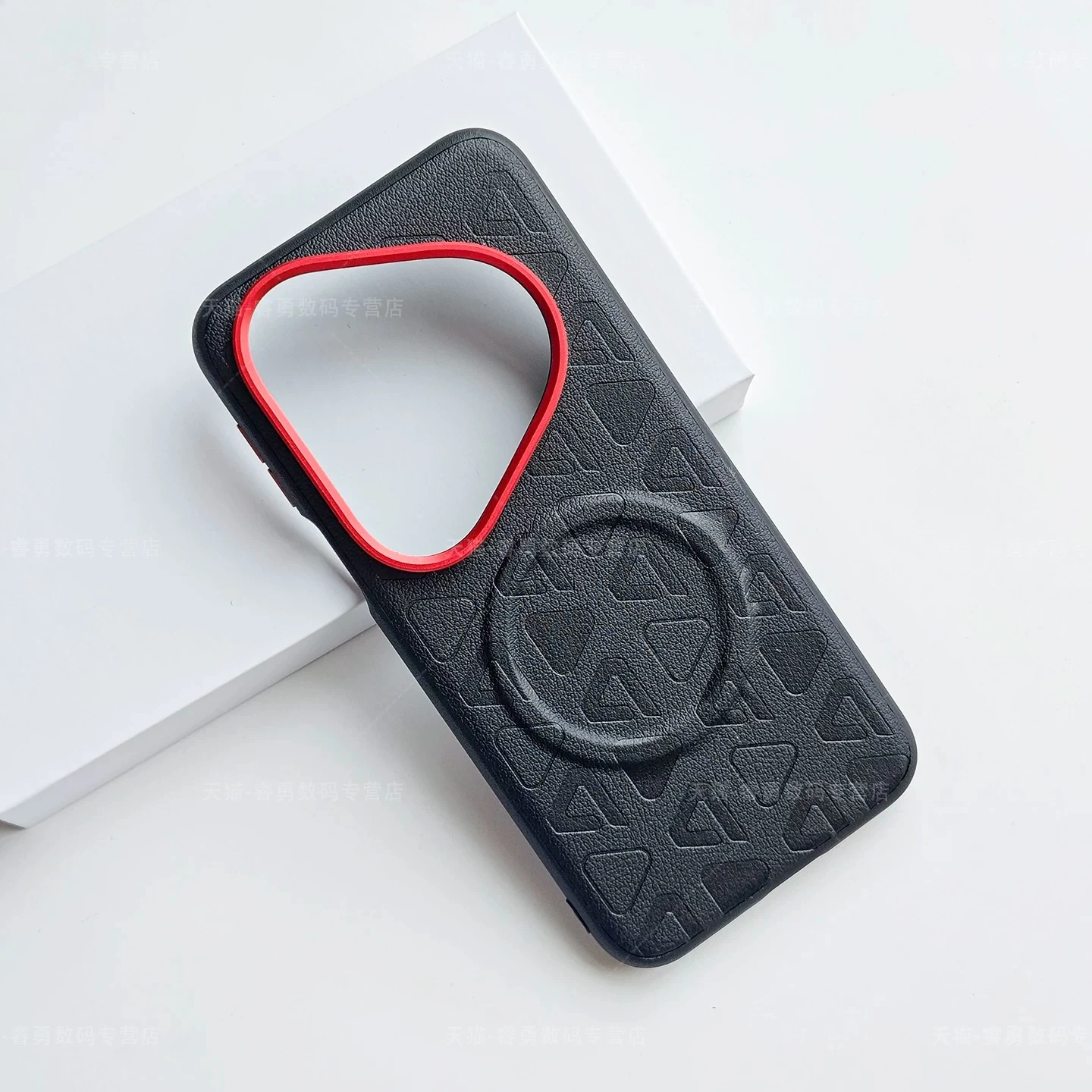Etui Magsafe z trójkątną teksturą, magnetyczne, skórzane, odporne na upadki, do HUAWEI Pura 90S Pro Max 80 70 Ultra 80 70 Pro, Funda — zdjęcie produktu 6