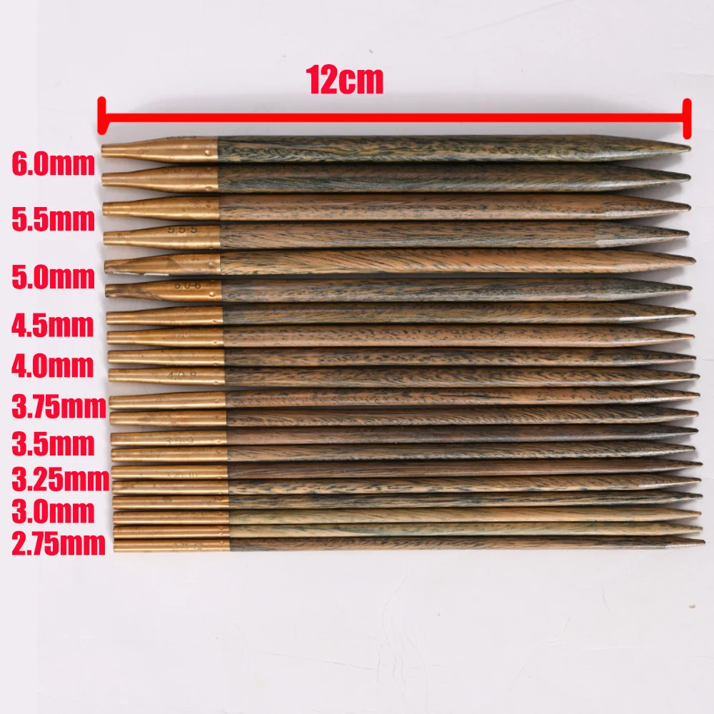 10Pairs Removable Circular Needle 12cm 2.75-6.0mm Sweater Weaving Tools Interchangeable Circular Crochet Knitting Needles Set